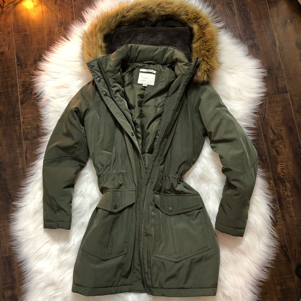 Water & Wind Resistant Parka + Faux Fur Hood